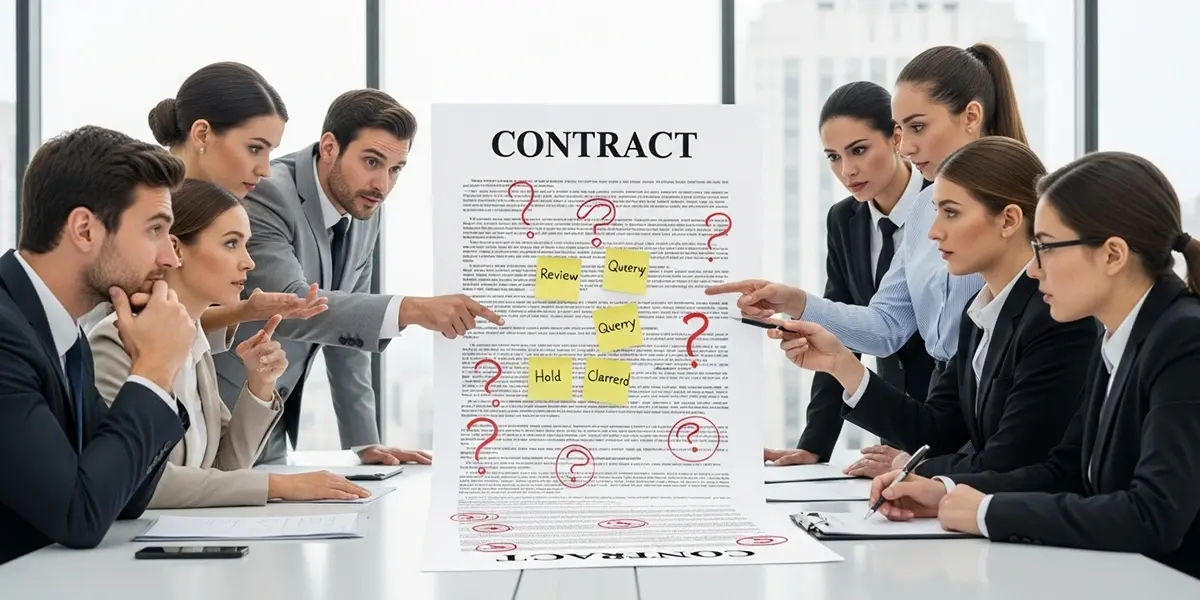 sales and legal team working on a contract