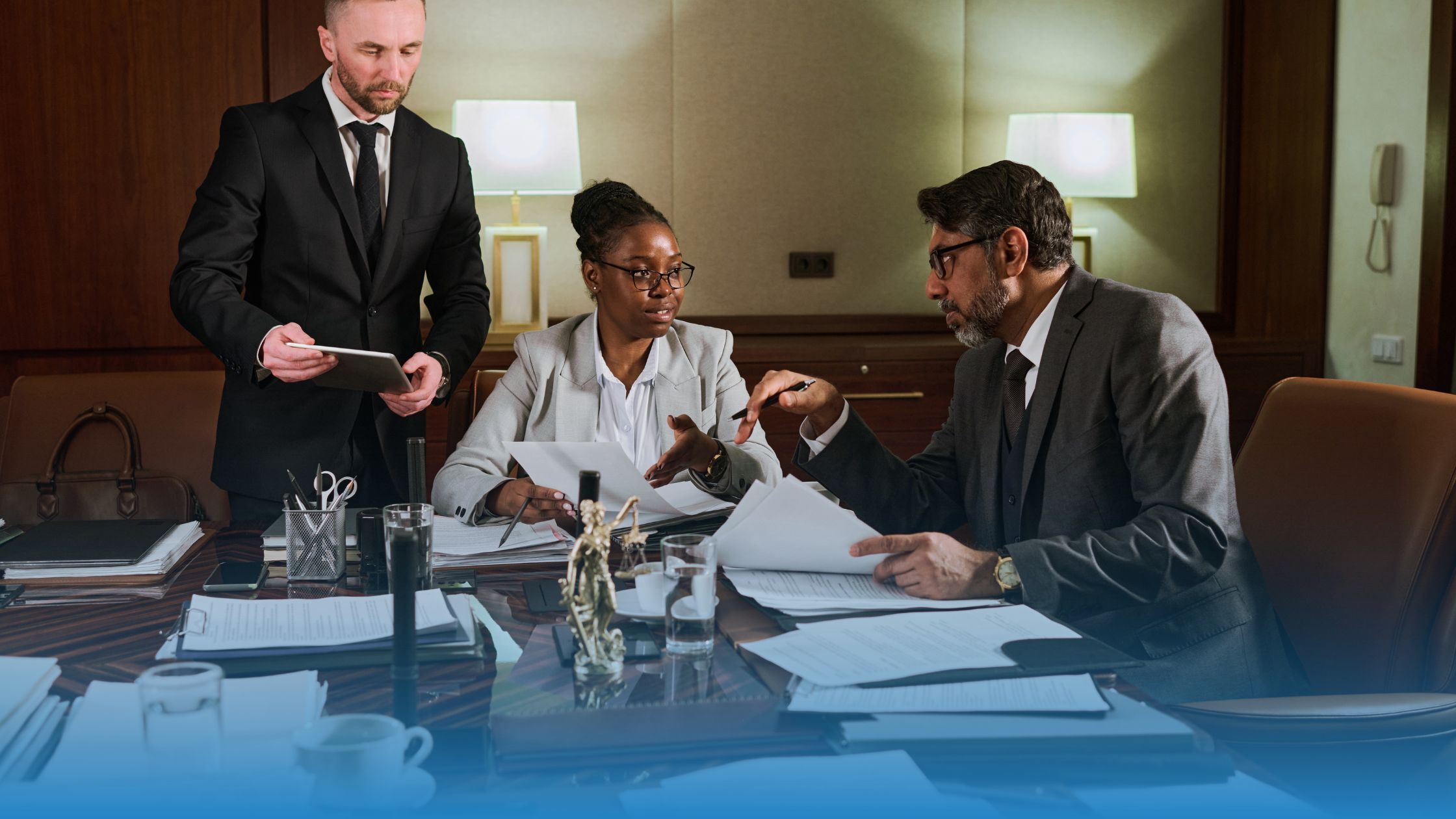 Business Team Discussing How to Reduce Contract Variance