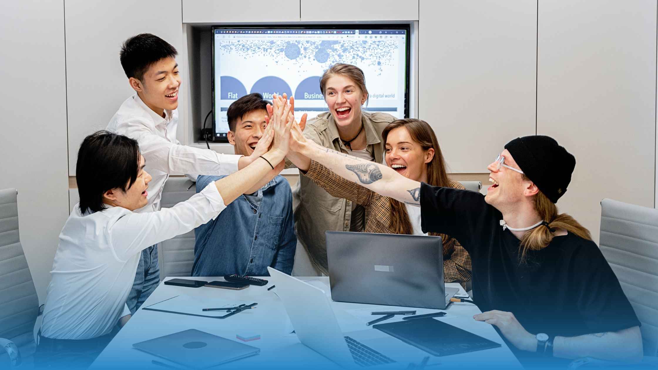 Team celebrates solving procurement challenges with certified procurement contracts and streamlined procurement processes.