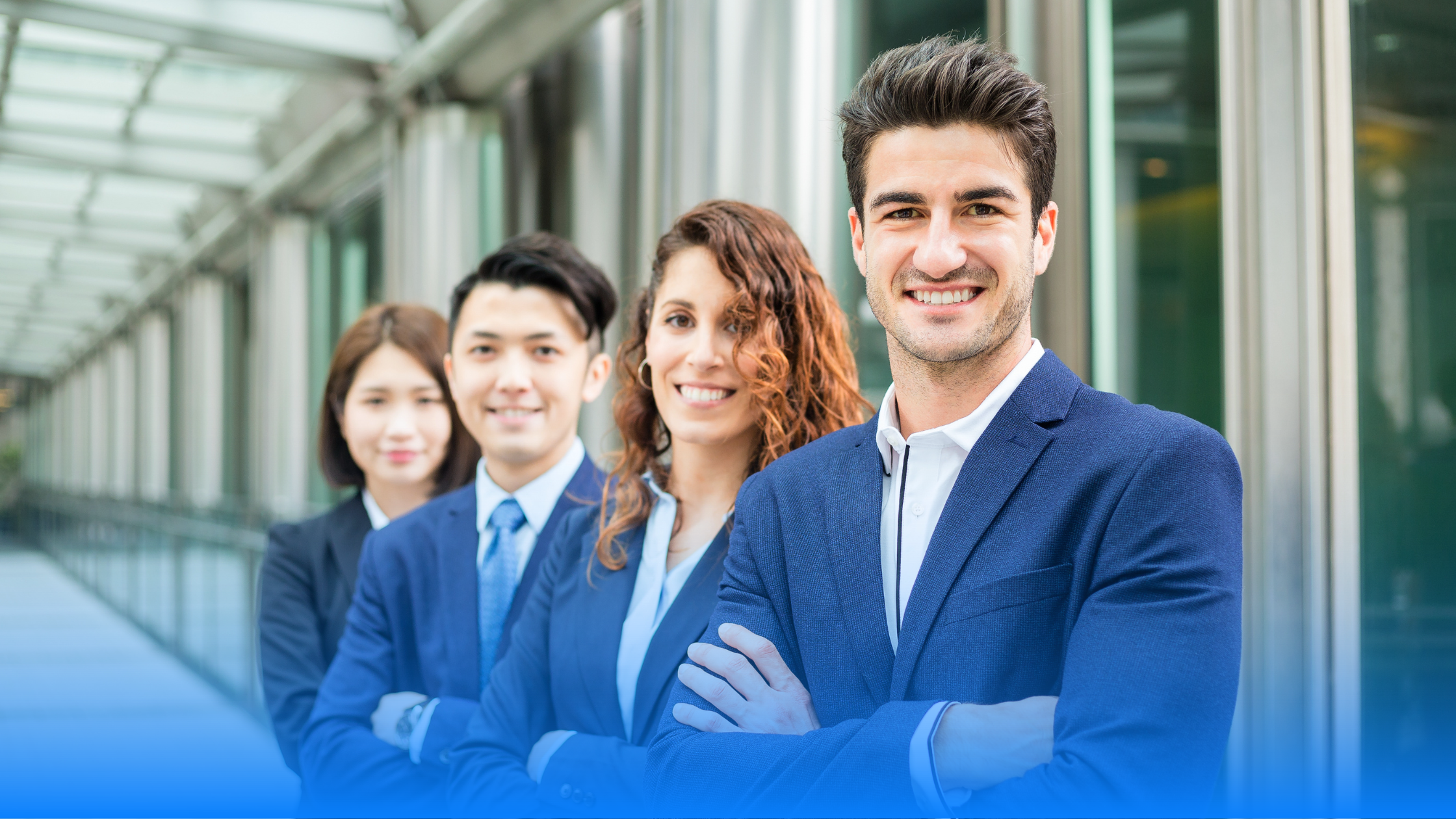A team of sale professionals standing together to sealing deals faster